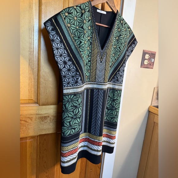 Zara Multicolor V-Neck Mini Dress - Picture 4 of 6